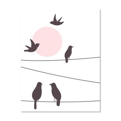 birds on wire