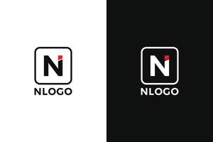 plantilla de logotipo de letra n vector