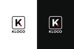 plantilla de logotipo de letra k vector