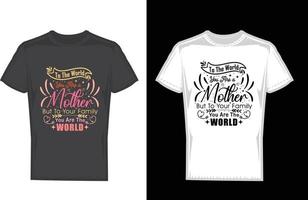 madres camiseta diseño vector