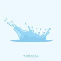 Blue water splash, element and illustration vector