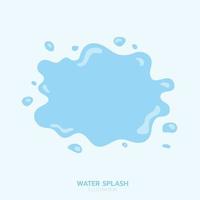 Blue water splash, element and illustration vector