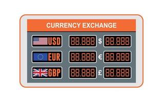 vector moneda naranja y gris electrónico monitor