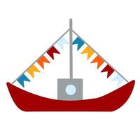 Adorable Children's Style Boat Vector Illustration - Perfect for Your Creative Projects