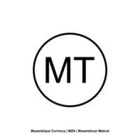 Mozambique Currency Symbol, Mozambican Metical Icon, MZN Sign. Vector Illustration