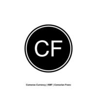 Comoros Currency Symbol, Comorian Franc Icon, KMF Sign. Vector Illustration