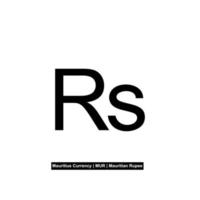 Mauritius Currency Symbol, Mauritian Rupee Icon, MUR Sign. Vector Illustration
