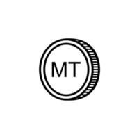 Mozambique Currency Symbol, Mozambican Metical Icon, MZN Sign. Vector Illustration