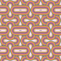 Retro abstract rainbow infinity repeat background pattern vector