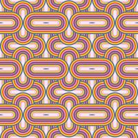 Retro abstract rainbow infinity repeat background pattern vector