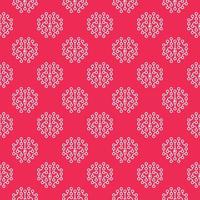 AI Circuits Brain vector Artificial Intelligence concept red line seamless pattern