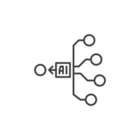 AI Generation vector Artificial Intelligence concept thin line icon