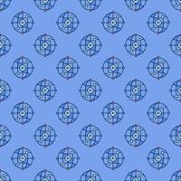AI Globe vector Artificial Intelligence Earth Globe round seamless pattern