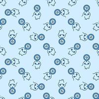 AI Speech Bubble and Head vector Artificial Intelligence Head creative seamless pattern