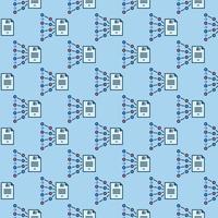 AI Text Generation vector Artificial Intelligence Generator colored seamless pattern