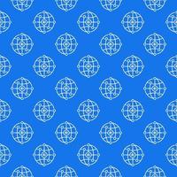 AI World vector Artificial Intelligence Earth Globe outline blue seamless pattern