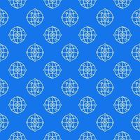 AI World vector Artificial Intelligence Earth Globe outline blue seamless pattern