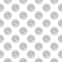 Chat Bot in Cog Wheel vector ChatBot Settings line seamless pattern