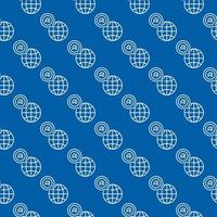 Earth Globe with AI Speech Bubble vector Artificial Intelligence blue line seamless pattern