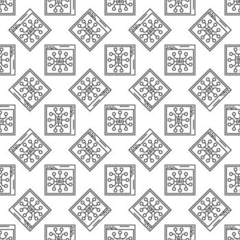 web navegador con ai aplicación vector artificial inteligencia línea sin costura modelo