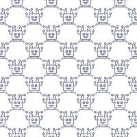 AI Robot Head vector Artificial Intelligence concept line seamless pattern