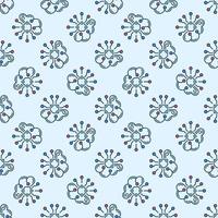 Artificial Intelligence Brain vector AI colored seamless pattern