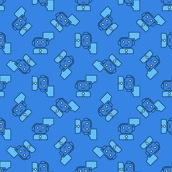 chatbot con habla burbuja vector tecnología de colores sin costura modelo