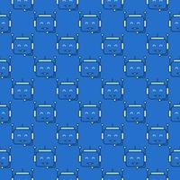 robot chatbot cabeza vector de colores sin costura modelo