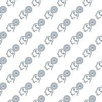 Head with AI Speech Bubble vector Artificial Intelligence Head line seamless pattern