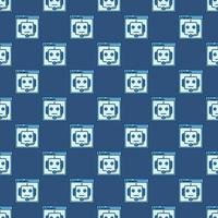 Internet or Web Chatbot vector colored seamless pattern