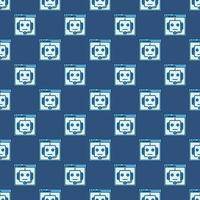 Internet or Web Chatbot vector colored seamless pattern