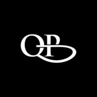 Letter qp monogram unique modern logo vector