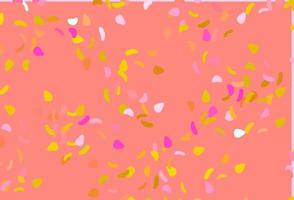 Light Pink, Yellow vector texture with random forms.