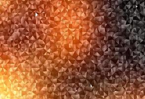 Dark Orange vector polygonal background.