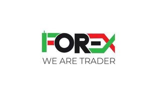 Logo candlestick trading chart analyzing in forex vector