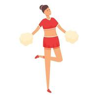 Team girl icon cartoon vector. Cheer leader vector