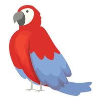 guacamayo loro icono dibujos animados vector. tropical pájaro vector