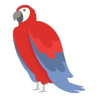 Cute macaw icon cartoon vector. Parrot bird vector