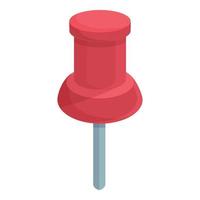 Note pin icon cartoon vector. Push button vector