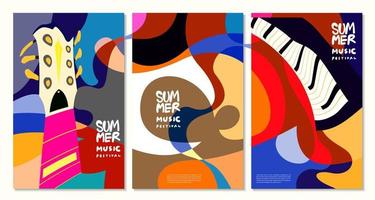 Vector illustration colorful summer music festival banner