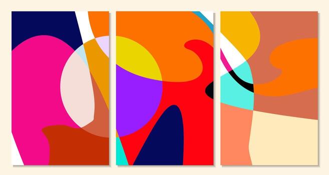 Vector colorful abstract fluid and curve background for summer banner