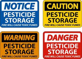 Fire Will Cause Toxic Fumes Sign On White Background vector