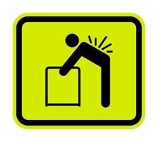 Lifting Hazard May Result In Injury See Safety Manual For Lifting Instructions vector