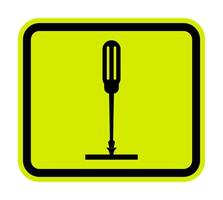 Screwdriver prohibition icon on white background vector