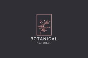 botanical natural leaf logo vector icon illustration