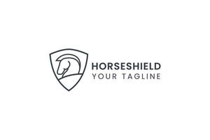 horse shield logo vector icon illustration