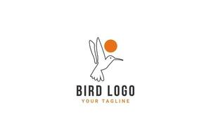 bird logo hipster vintage retro vector line outline monoline art icon