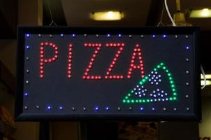 Pizza advertise sign photo