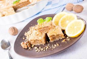 Homemade traditional baklava photo