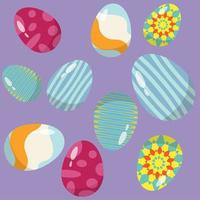 Easter eggs seamless pattern background Vector illustration